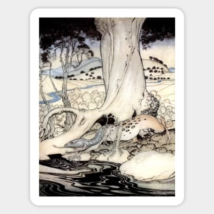 The Questing Beast - Arthur Rackham Sticker